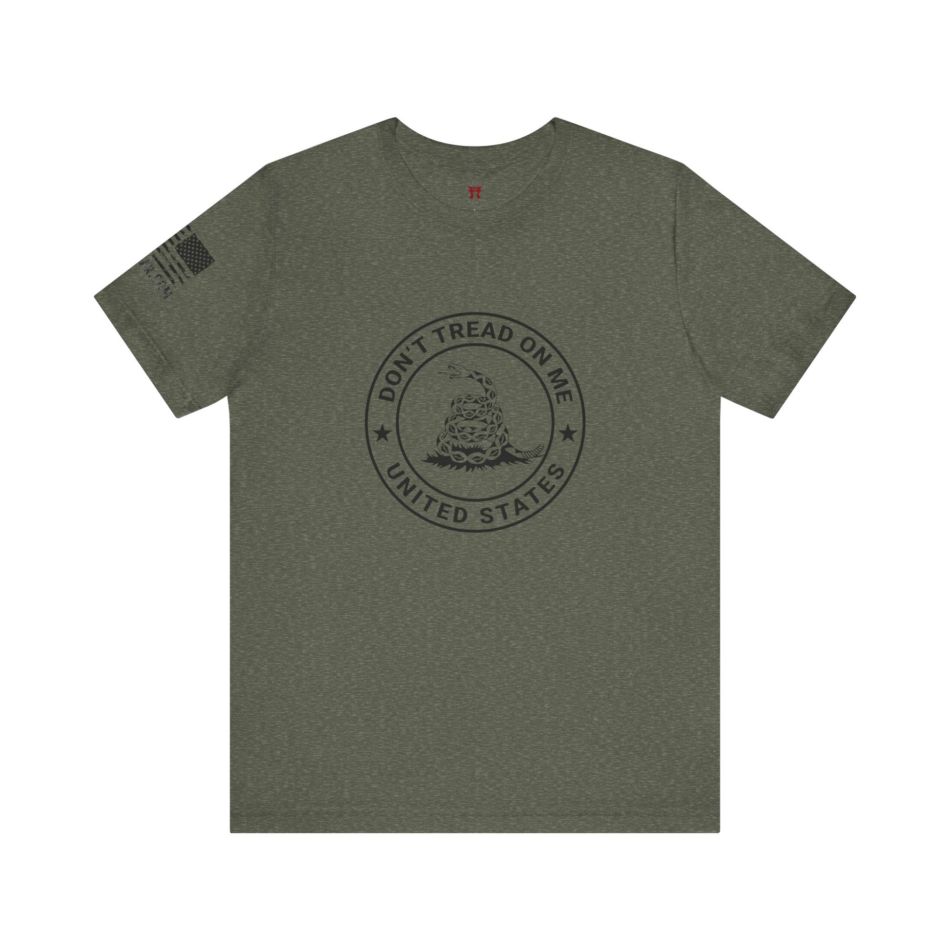 Rakkgear Don't Tread On Me United States Green Short Sleeve Tee in military green