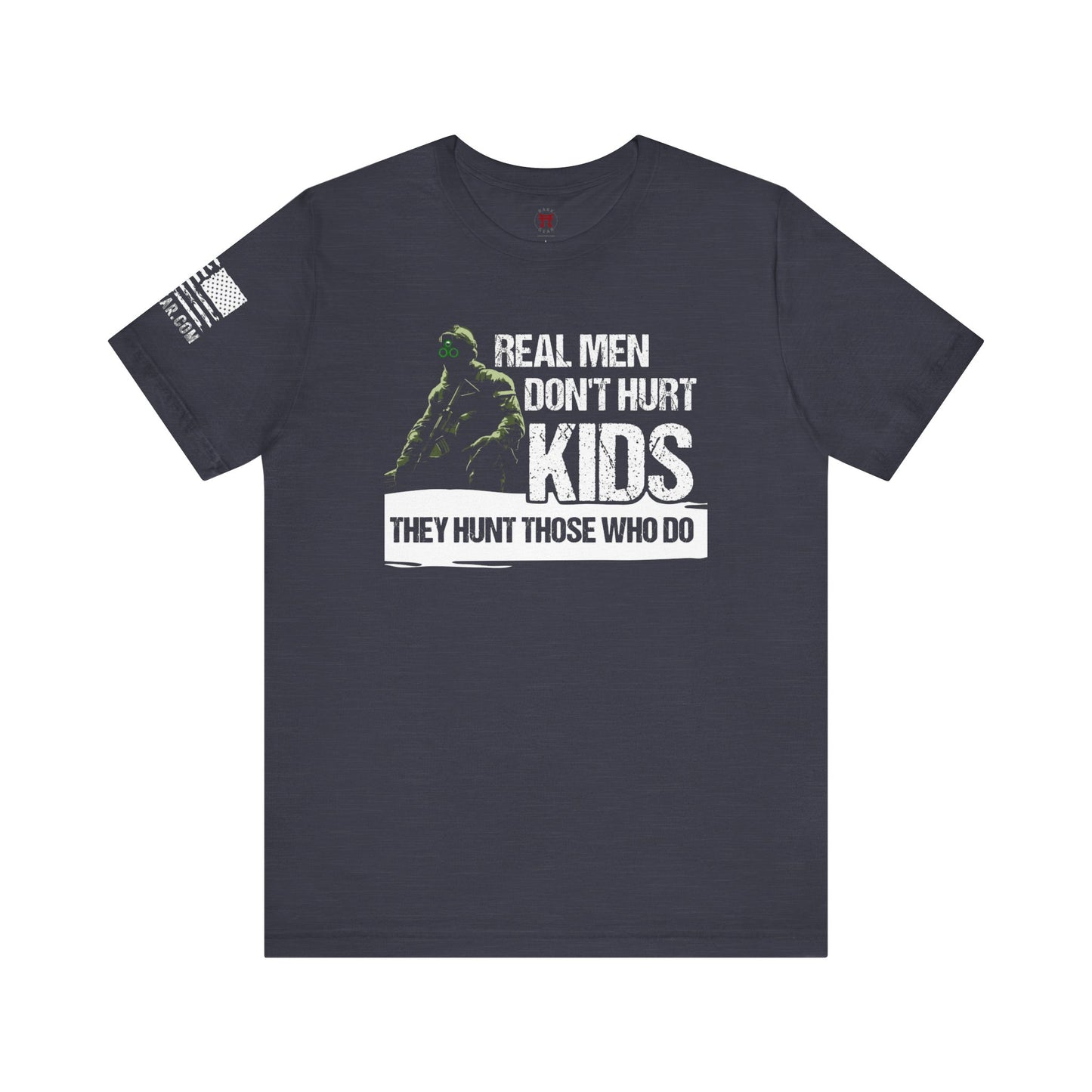 Rakkgear Real Men Short Sleeve Tee in navy blue
