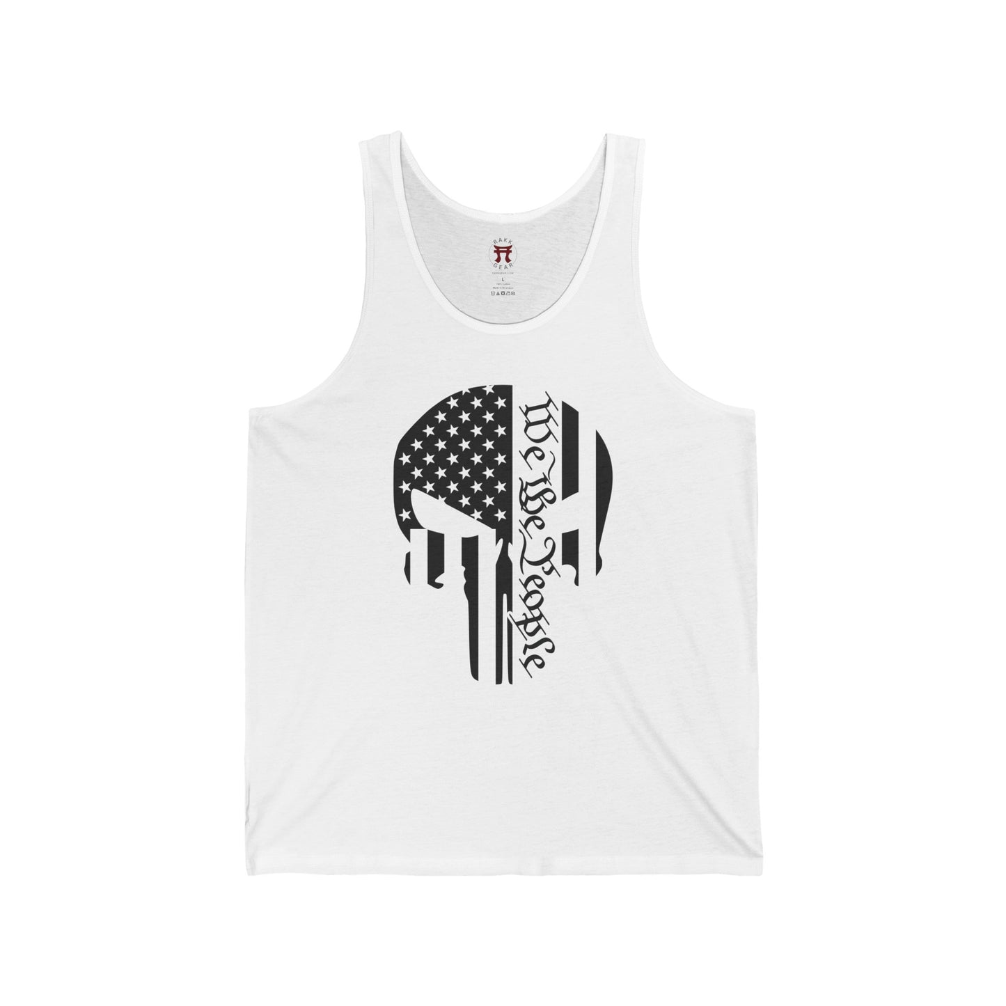 Rakkgear Punisher We The People Tank Top in white