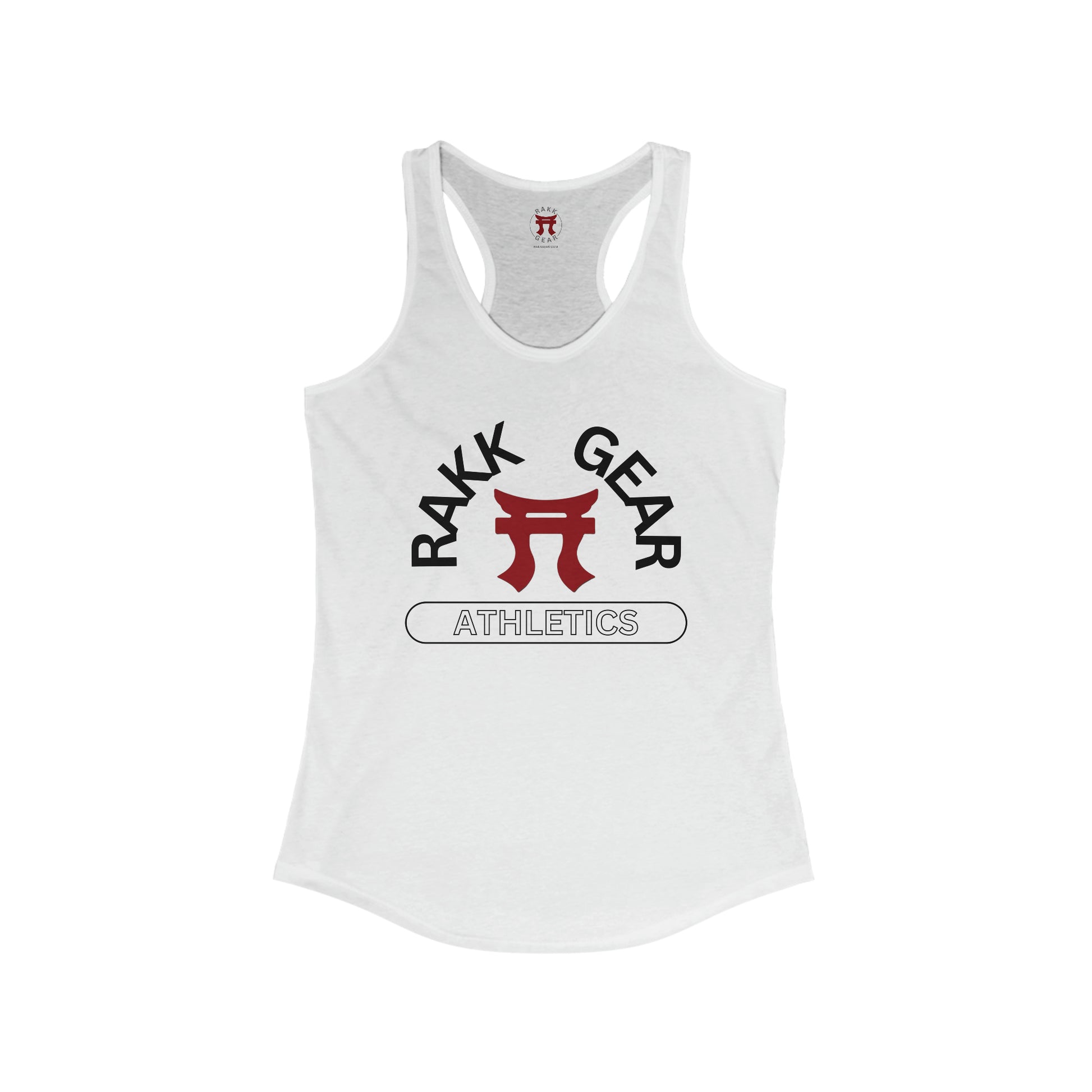 Rakkgear Athletics Women's Racerback Tank Top in white 