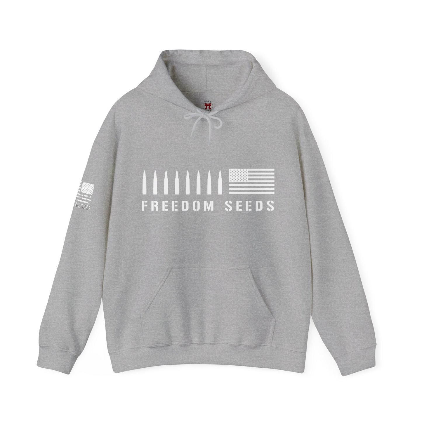 Rakkgear Women's Freedom Seeds White Lettering Heavy Hoodie in Grey