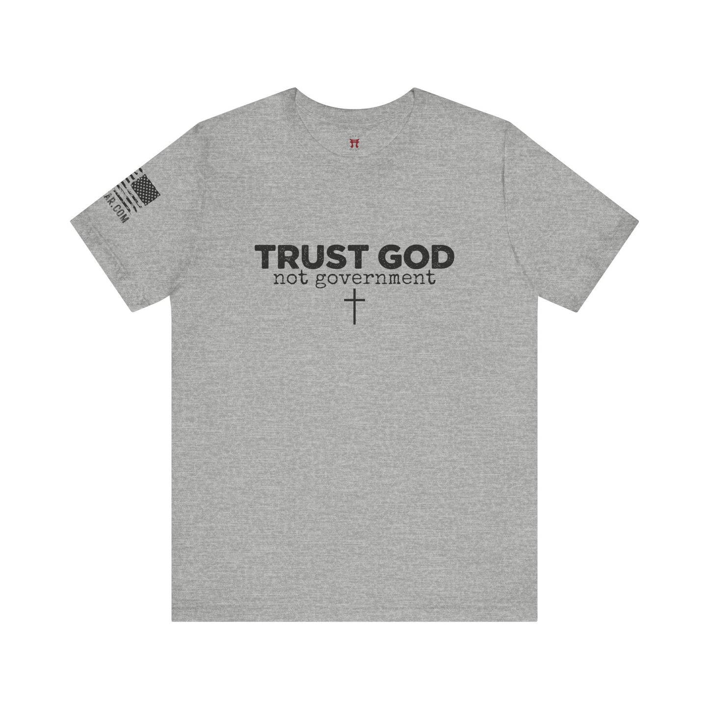 Rakkgear Trust GOD Not Government Short Sleeve Tee in Grey