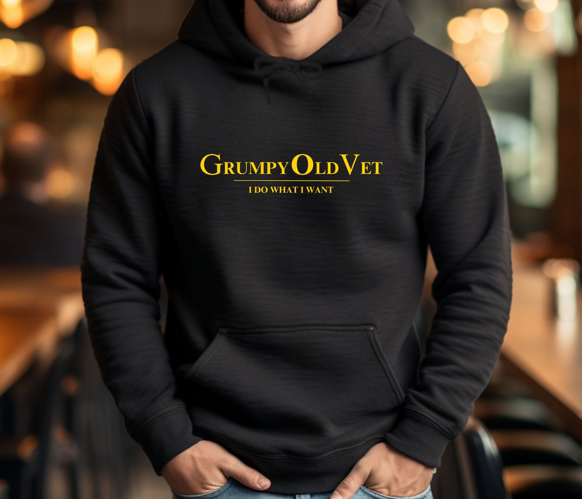 Rakkgear Grumpy Old Vet heavy hoodie in black