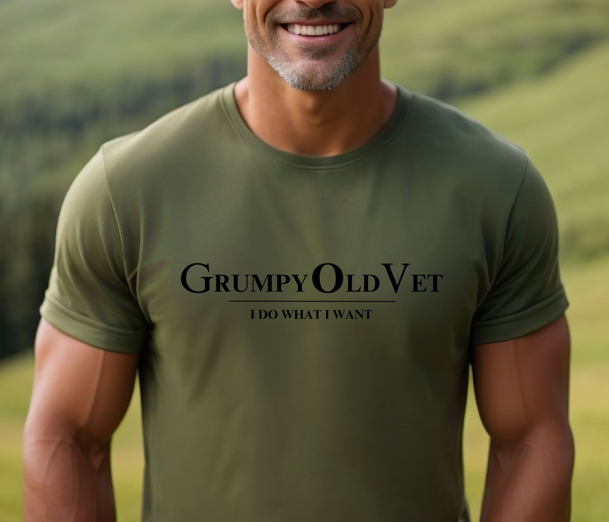 Rakkgear Grumpy Old Vet Short Sleeve Tee in Military Green