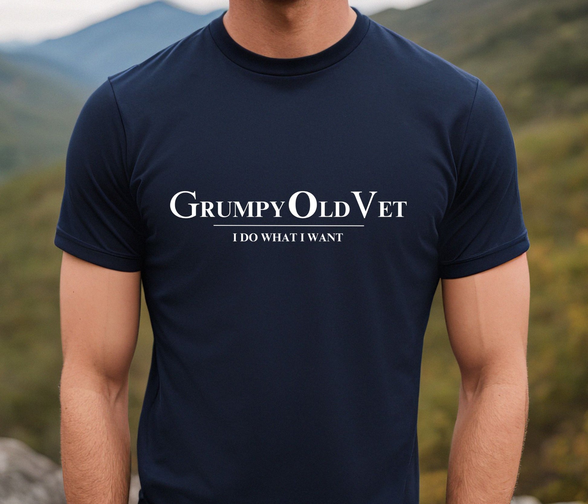 Rakkgear Grumpy Old Vet Short Sleeve Tee in Navy Blue