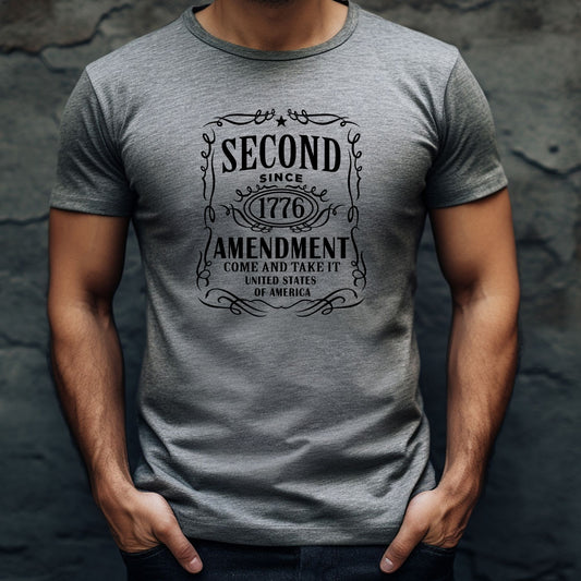 Rakkgear 2nd Amendment Short Sleeve Tee In Grey