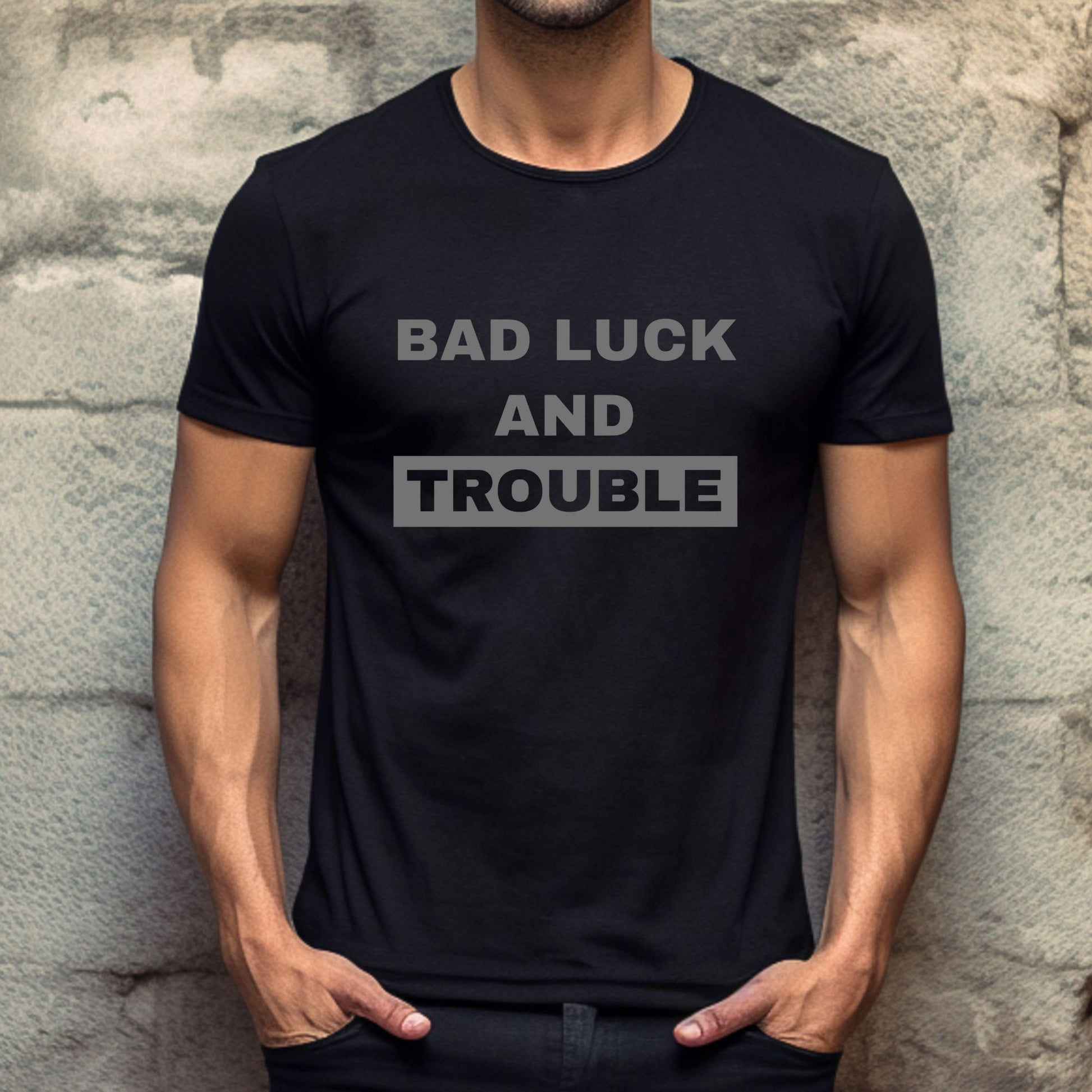Rakkgear Men's Bad Luck and Trouble Short Sleeve Tee in Black