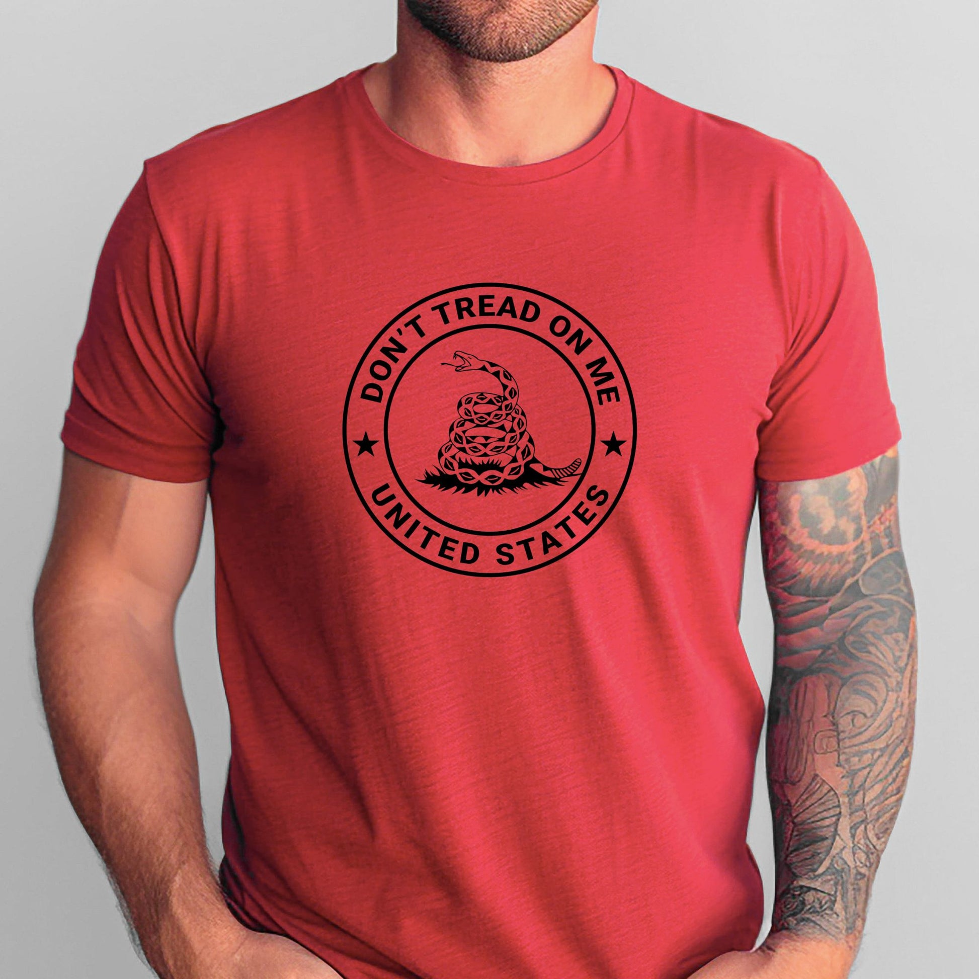 Rakkgear Don't Tread On Me United States Green Short Sleeve Tee in red