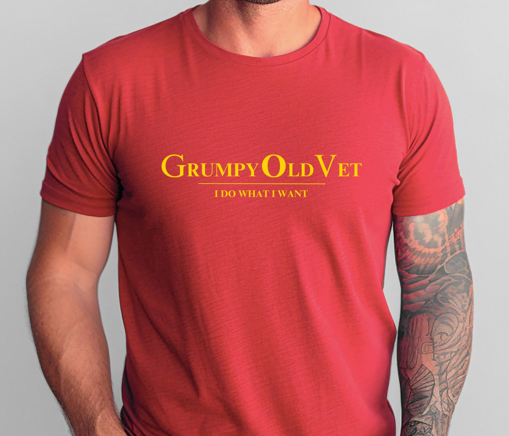 Rakkgear Grumpy Old Vet Short Sleeve Tee in Red