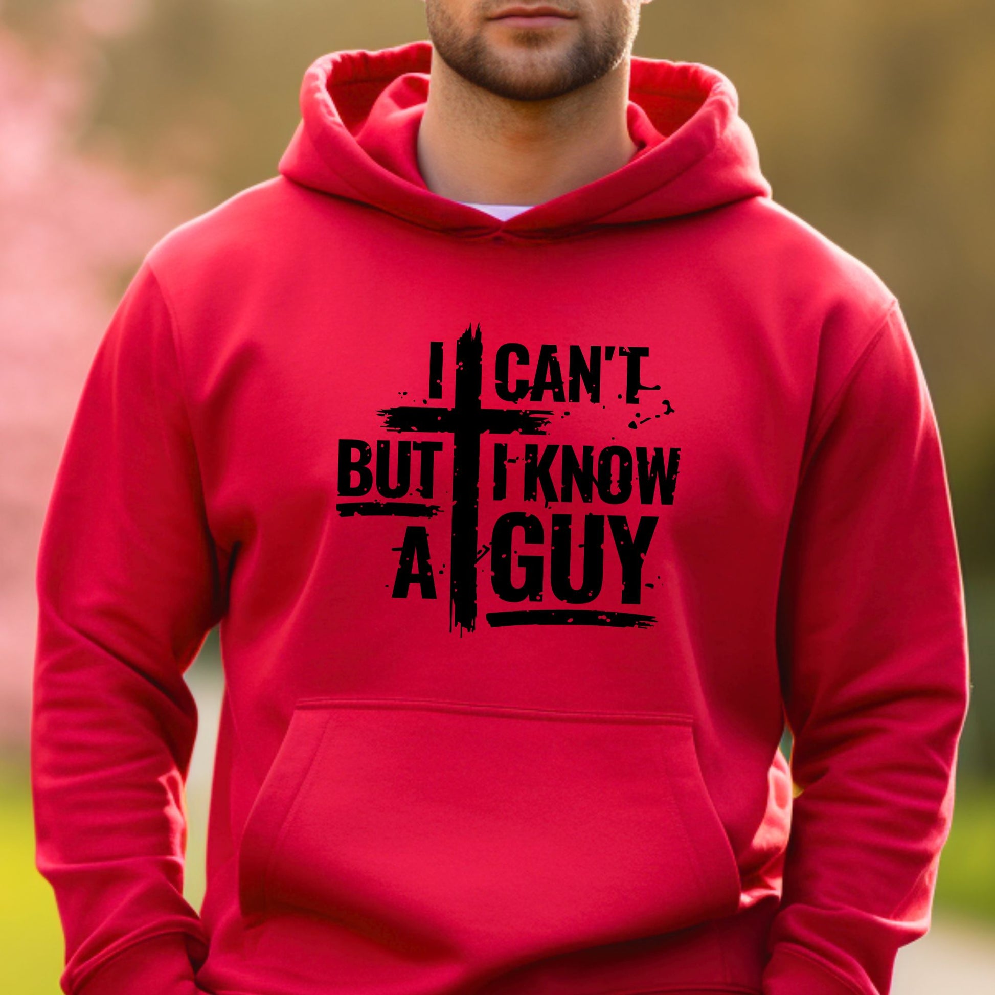 Rakkgear I Can't But I know A Guy Heavy Hoodie in red