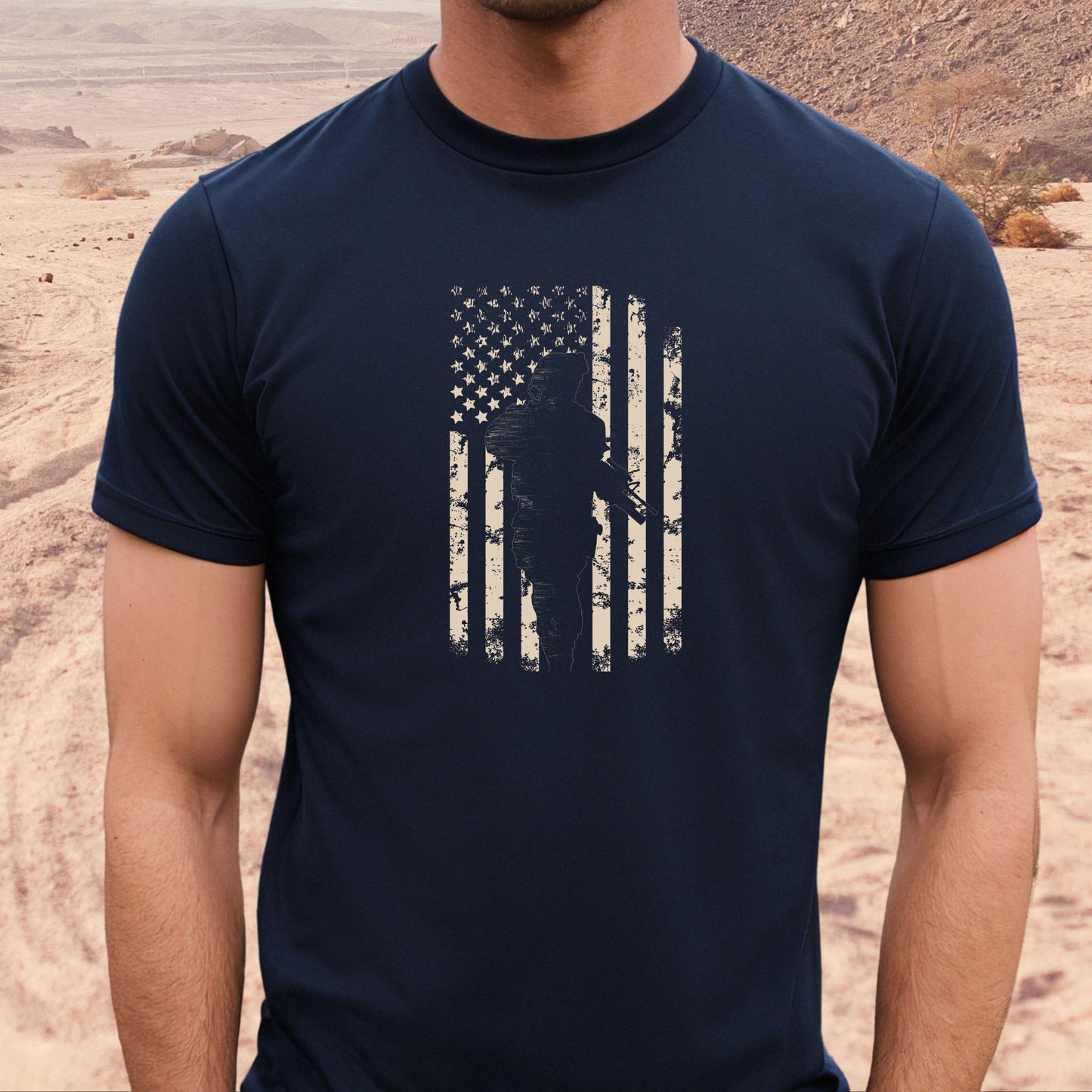 Rakkgear Proud Patriot Short Sleeve Tee in navy blue