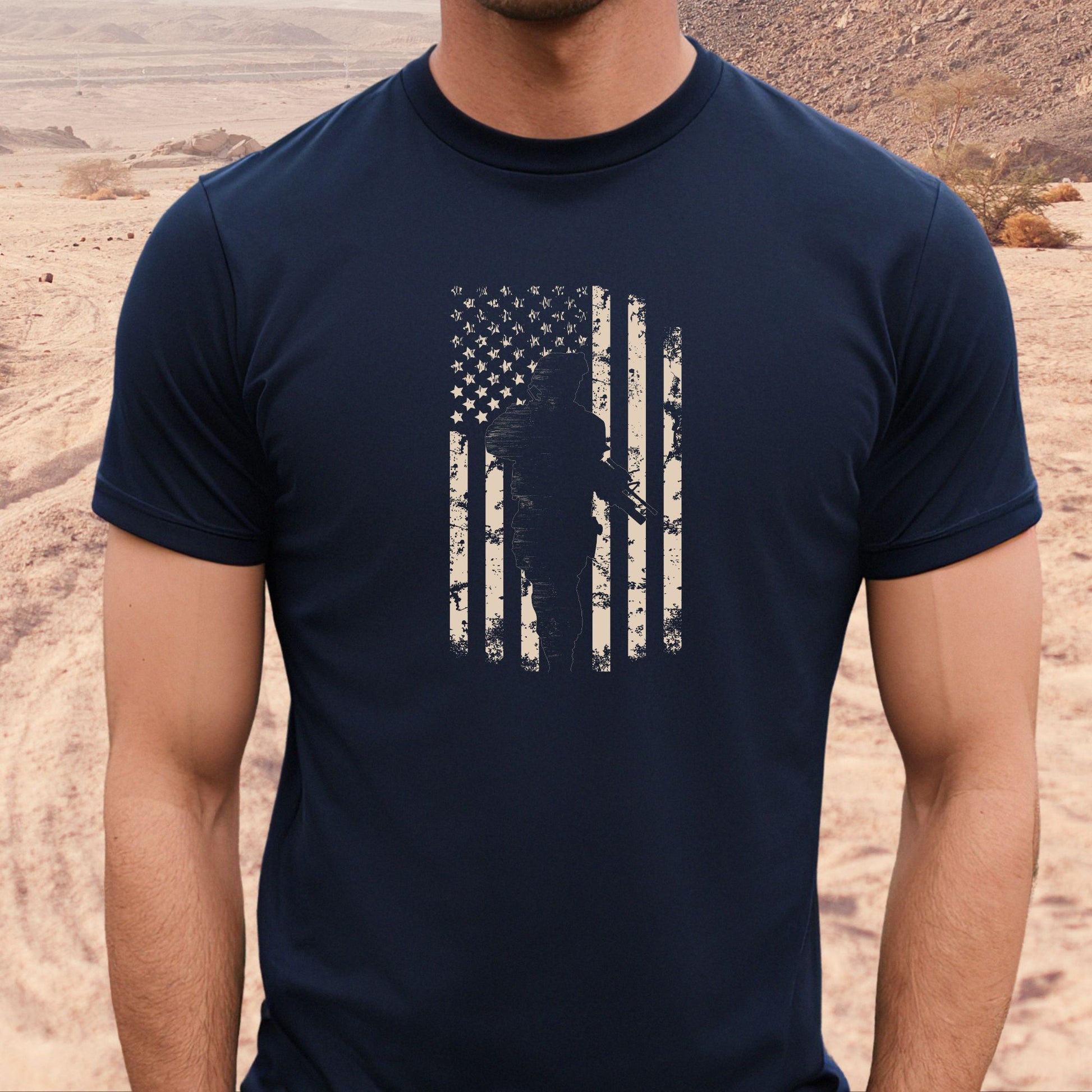 Rakkgear Proud Patriot Short Sleeve Tee in navy blue