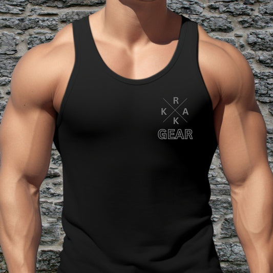 Rakkgear Men's X Logo Tank Top in black