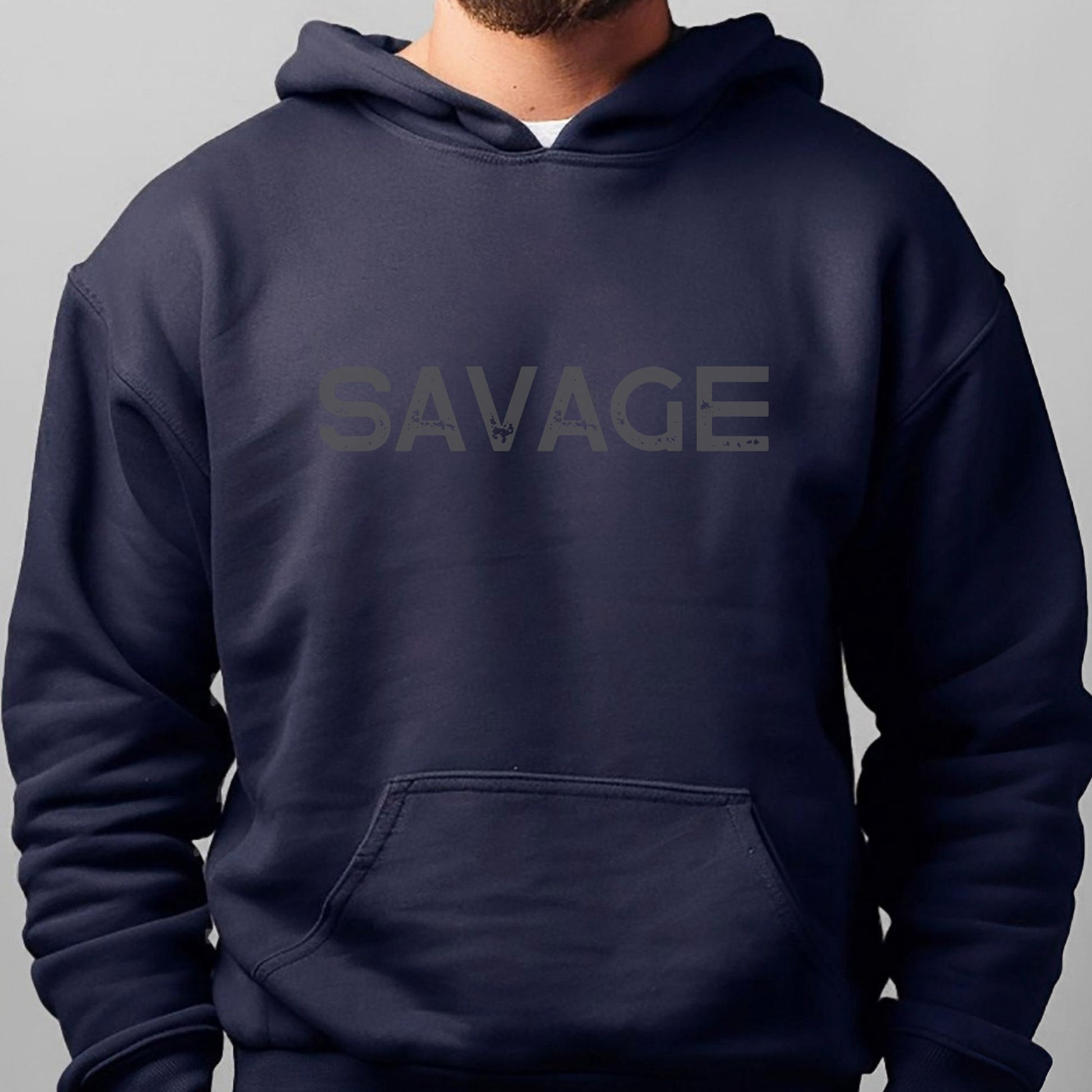 Rakkgear Savage Heavy Hoodie in navy blue