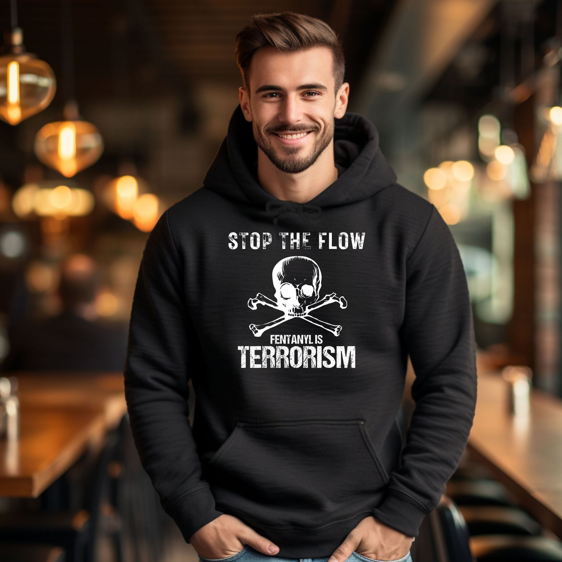 Rakkgear Stop The Flow Heavy Hoodie in black