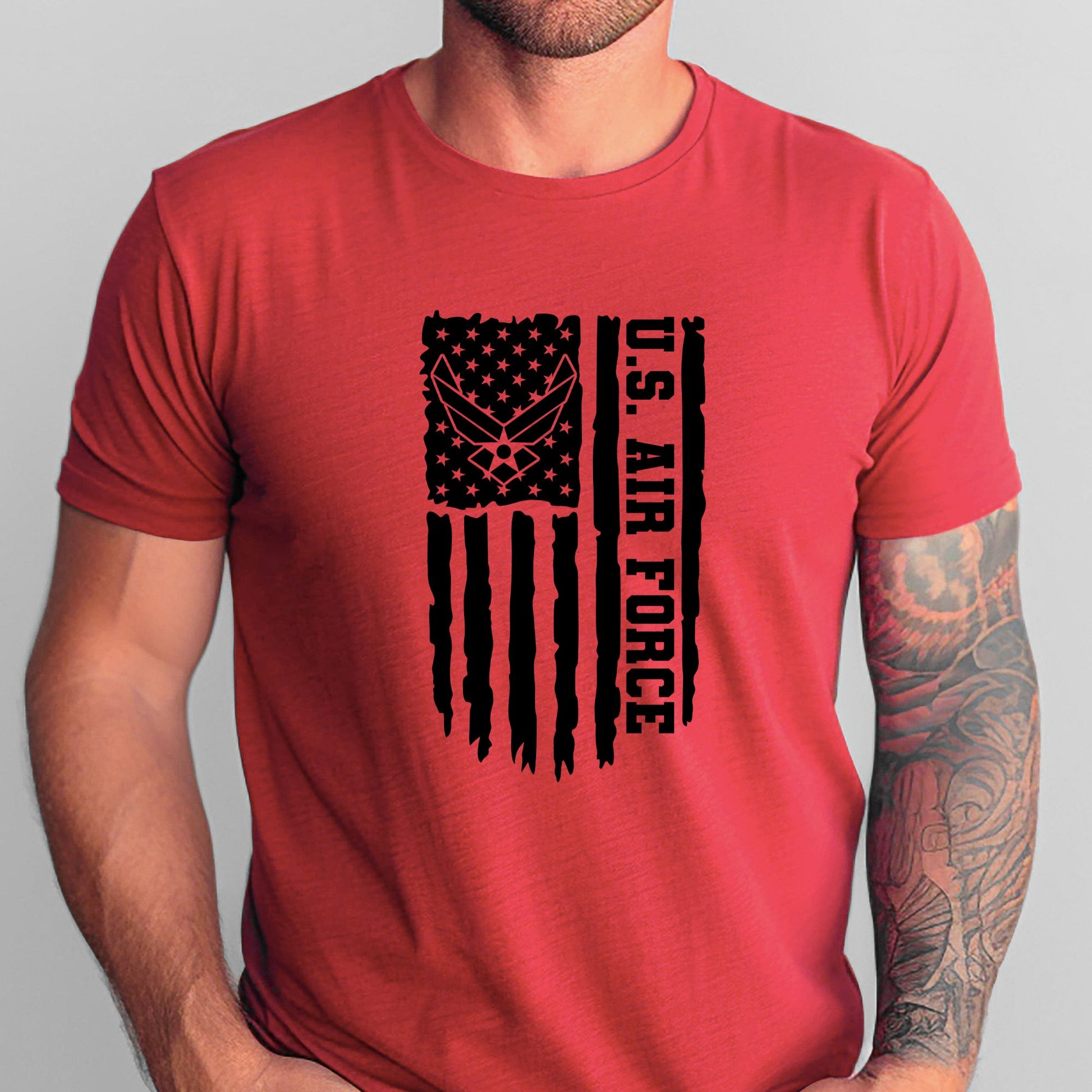 Rakkgear USAF Flag Short Sleeve Tee in red