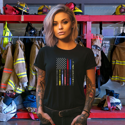 Rakkgear Women's First Responders Short Sleeve Tee in black