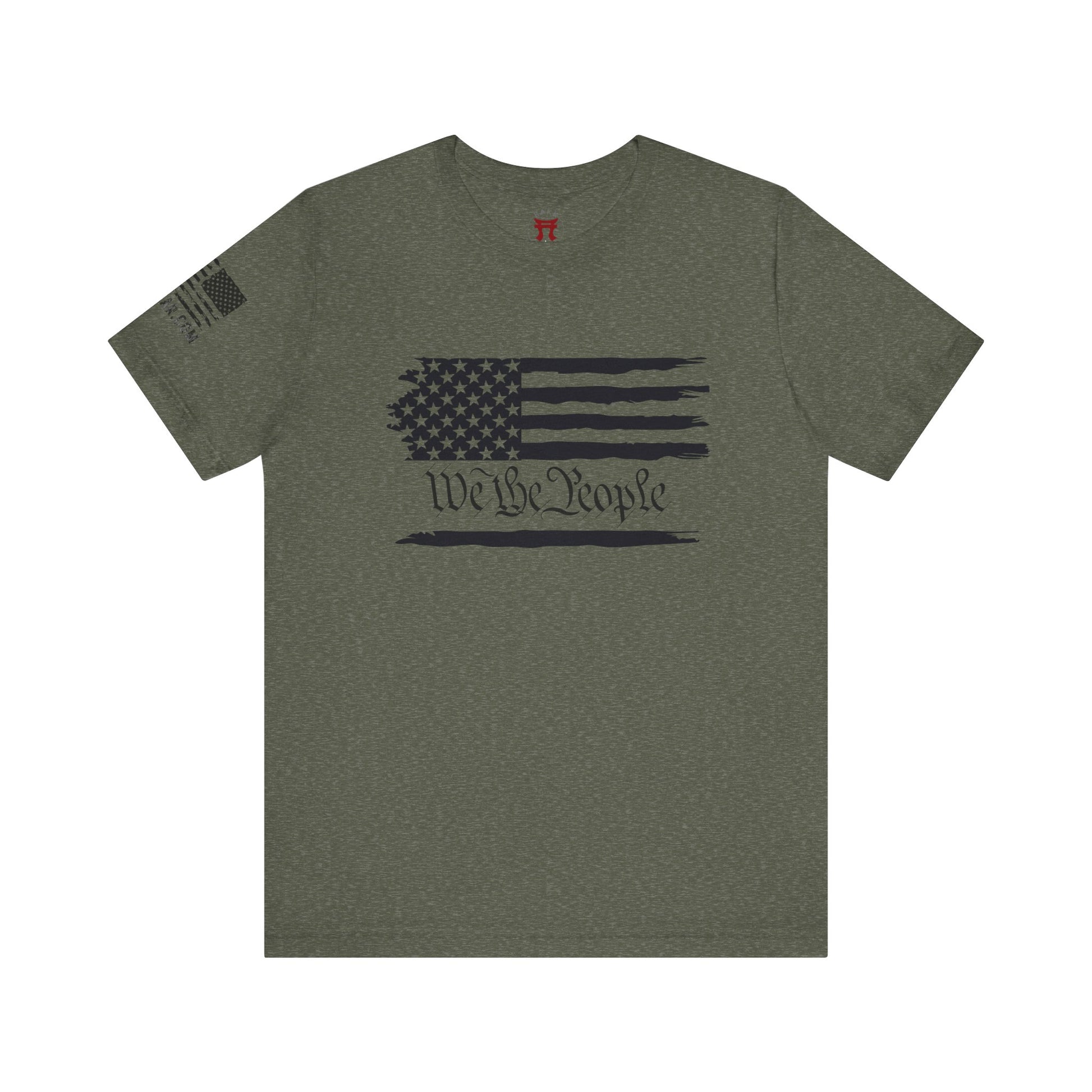 Rakkgear Flag We The People Short Sleeve Tee in Military Green