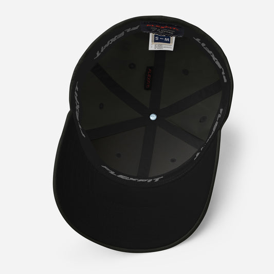 Rakkgear Embroidered Multicam Black Fitted Baseball Cap: Stylish cap with Iconic Rakkgear Logo embroidery on the front.